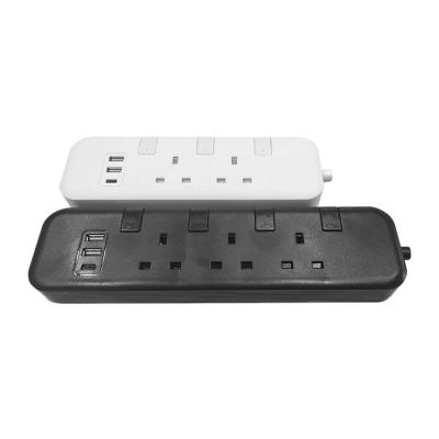 China 803B Residential/General Purpose Type C 13A 3 4 5 Pin 3.1A UK Electrical Outlet USB Charger Type C With USB C for sale