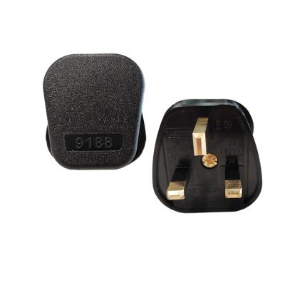 China 9188 PC Residential/General Purpose Electrical SIRIM Black White Malaysia BS British 13A 13amp Fused Home Use UK Type 3 Pin Plug Top Supplier for sale