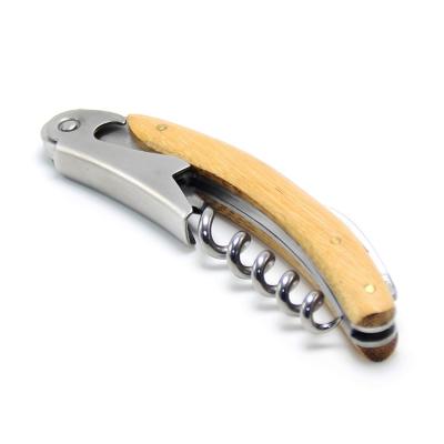 China Multi-Function Portable Wine Opener Cook Wine Bottle Opener Corkscrew Handle Professional Wooden Viable Wooden Wine Opener Portable Opener for sale