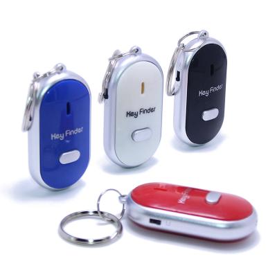 China Simple Mini Key Finder Flash Whistle Keychain Sound Beeping LED Tracker Locator Key Finder for sale