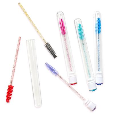 China Synthetic Hair Plastic Handle Blue Disposable Mascara Lash Wand Tubes for Eyelash Brush for sale