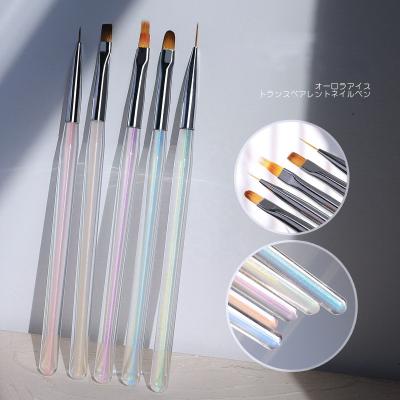 China 2022 New Arrival Professional Wholesale Private Label Nylon Nail Art Liner Pen Gel Brush for sale