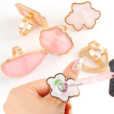 China Resin Nail Art Display Tools Ring Style Gel Polish Palette for Nail Art Professionals for sale