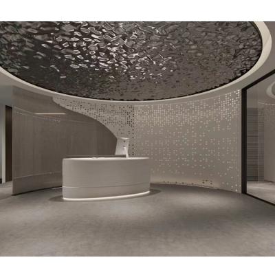 China Interior Decoration Ceiling Customized Curing Stainless Steel Corrugated Water Plate Pattern Plate Corrugated Plate for sale