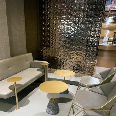 China Large, medium and small interior decoration ceiling water ripples, water flow ripples, various shapes of stainless steel plates customized for sale