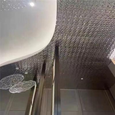 China Corrugated Interior Decoration Ceiling Background Curtain Wall Metal Ceiling Decoration Stainless Steel Water for sale