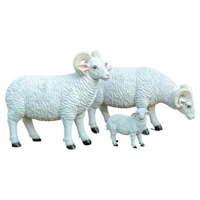 China Waterproof/Waterproof/High Temperature Resistant/Tips 10 Years Custom Sheep Ornament Simulation Goat Sheep Ornament Fiberglass Animal Sculpture for sale