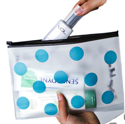 China Plastic travel bag sample PVC wash bag ziplook bag good looking for traveling for sale