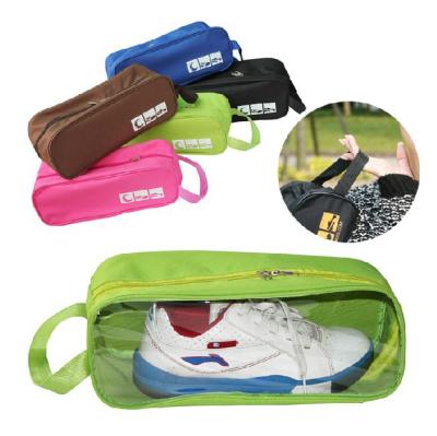 China Custom Shoe Bag Oxford Waterproof Outdoor Travel Zippered Shoe Bag Sports Shoe Pouch Bag for sale