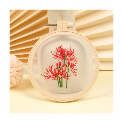 China Decorate 2021 New Transparent Diy Thread Embroidery Set Beginners Handmade Material Embroidery for sale