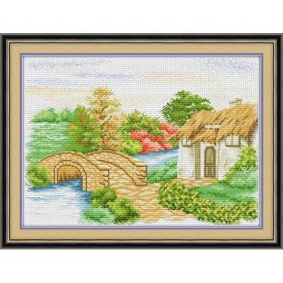 China DIY handmade village scenic home decoration needlework painting cross stitch sets for embroidery kit for sale