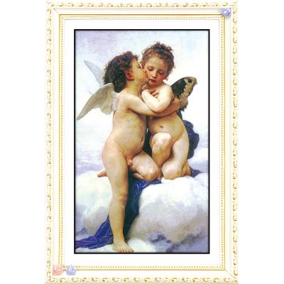 China DIY Handmade cross stitch cotton fabric embroidery cross stitch kits Angel First Kiss Paintings Counted DIY for needlework for sale