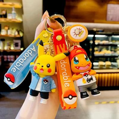 China New Products Plastic Creative Magic Fashion Key Chain Cartoon Pika Chu Llaveros For Pendants Keychain Gift for sale