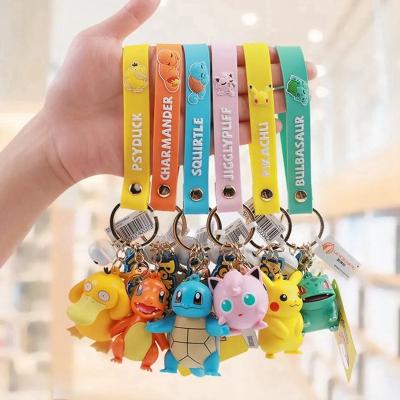 China Best Selling 3d Popular Cartoon Doll Plastic Anime Car Key Chain Bag Key Chain Pendant for sale