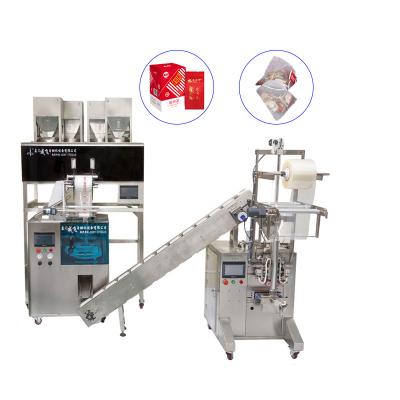 China High Speed ​​Fully Automatic 4 Heads Multifunctional Weigher Inner And Outer Tea Bag With Tag And String Packing Machine Pyramid Tea Packing Machine Bag With Thread Label for sale