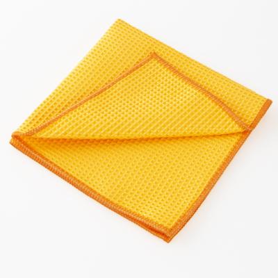 China Waffle Car Cleaning Microfiber Cloth Non Fluff Professional QUICK DRY Professional Custom Cleaning Towels for sale