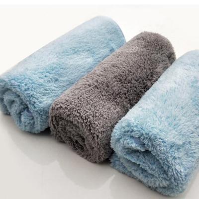 China Wholesale Auto Detailing Ultrasonic Cut Plush Coral Fleece Towel Microfiber Edge Care Car Wash And Cleaning for sale