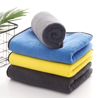 China Car Care Cleaning 300/400/600/800GSM Super Absorbent Drying Cloth Microfiber Coral Fleece Towel For Car Auto Wash for sale