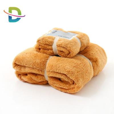 China Best price luxury soft microfiber towel QUICK DRY coral fleece home and hotel bath towel for sale