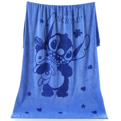 China QUICK DRY Wholesale Microfiber Bath Towel 70*140cm Custom Cartoon Absorbent Printing Large Bath Towel for sale