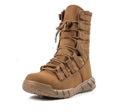 China Gujia Multifunctional Low Cost Customized Logo Outdoor Camping Training Assault Increasing Brown Ankle Length Tactical Combat Boot and Military Shoe for sale