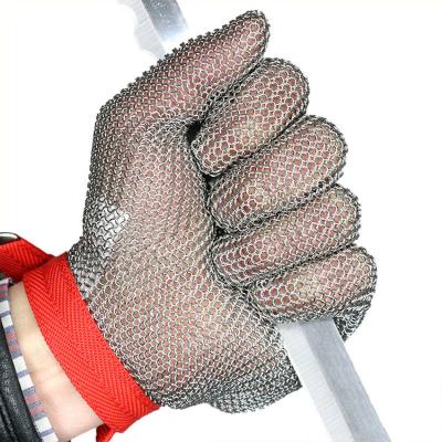 China OEM ODM Gujia Anti Cut Anti Slash Resistance Level 5 Hand Custom Safety Pad 9 304 Stainless Steel Cutting Resistant Gloves for sale