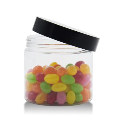 China Food factory direct sale 4oz 5oz 8oz 500ml 1000ml candy cookie PET plastic jar for food packaging for sale