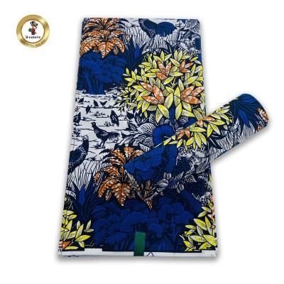 China Different Type Pagne African Java Wax Cloth Veritable Printed Anti-Static Fabric for sale