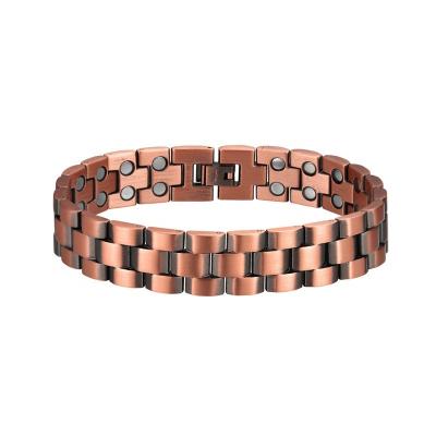 China Bio Magnetic Copper Bracelet Healthy Medical Bracelet 15mm Wide Casual/Sporting Arthritis For Men for sale