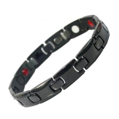 China Titanium Ion Magnet Power Bank Titanium Health Germanium Band Infrared Power Bracelet Balance Energy Bracelet for sale