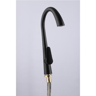 China Cold and hot water outlet Good Quality Durable Polish Hose Kitchen Black Faucet For Home for sale