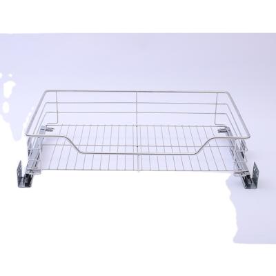 China Sustainable High grade shiny kitchen stainless steel wire mesh basket for sale