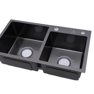 China Without Faucet stainless steel double sink kitchen stainless steel sink made in China for sale