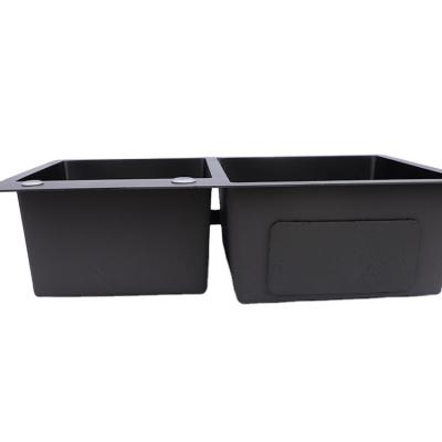 China Without Faucet Hot Sale Durable Double Bowl Hand Made Kitchen Stainless Steel Sink for sale