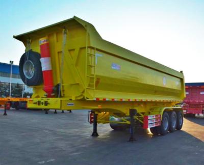 China Construction Site Tandem Axle Dump Trailer High Strength Steel Chassis for sale