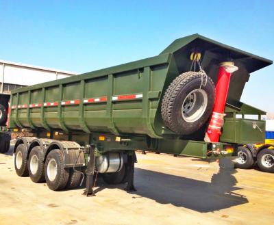 China 50 Tons CIMC Load Trail Dump Trailer Strengthened Material Tipper Type for sale