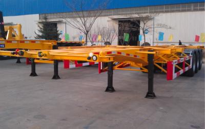 China 48ft 40 Tons Gooseneck Flatbed Container Trailer , 3 Axles Flatbed Truck Trailer for sale