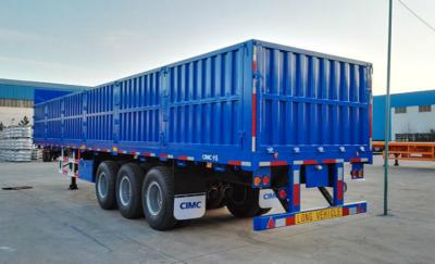 China 70 Tons Cargo Container Trailer Shipping Container Truck Trailer 1600mm High Dropside for sale