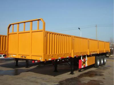 China 60 Tons Cargo Container Trailer FAW Container Tractor Trailer With High Side Wall for sale