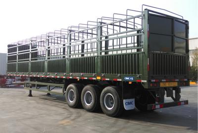 China 3 Axles FUWA BPW Flatbed Container Trailer 35 Tons For Cargo Transportation for sale