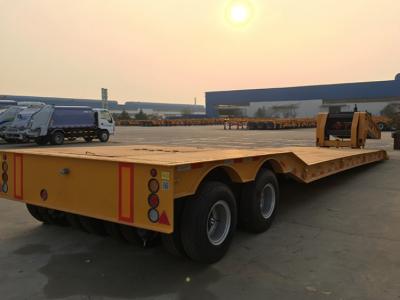 China 2 Axle Detachable Low Bed Semi Trailer 40 Tons Front Loading Container Transport Trailer for sale