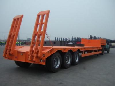 China Rear Loading Low Bed Container Trailer 3 Or 4 Axles For Truck Transportation for sale