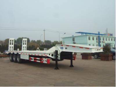 China 50 Tons Low Bed Trailer Transporter Air Suspension Flatbed Semi Trailer for sale