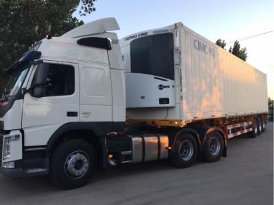 China Tri - Axle Refrigerated Cargo Trailer Refrigerated Semi Trailer 70m Length For Freezing Cargo for sale