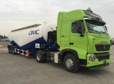 China 3 Or 4 Axles Bulk Cement Tanker Trailer V Silo Shape 50m3 Standard 28T for sale