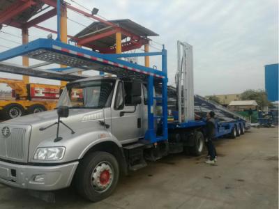 China Vehicle Car Carrier Trailer Auto Transport Truck Double Deck With Ramp for sale