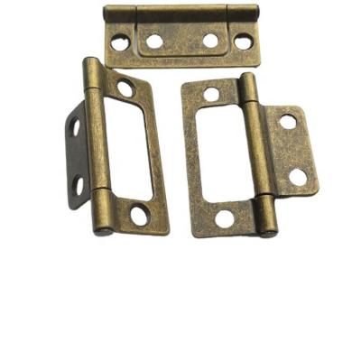 China Modern Manufacturer Wholesale Two Inch Bed Antique Folding Steel Hinge Dark Brass Finish Door Butterfly Wood End Hinges for sale