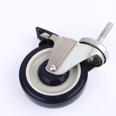 China Other Factory Wholesale 3/4/5/6 Inch Swivel Locking Plate Top Wear Proof Caster Wheels For Chairs And Stool Shop Trolley for sale