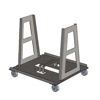 China Carts Factory Direct Steel With Black E-Coating Metal Cart Assembly With 4pcs Of 2