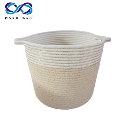 China China Supplier Product Home Organizer Sustainable Sewing Cotton Rope Storage Basket for sale